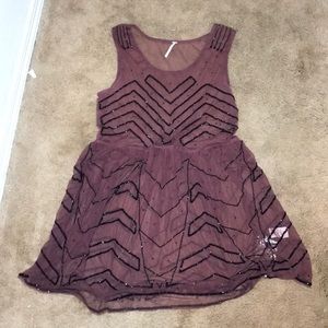free people beaded sheer dress